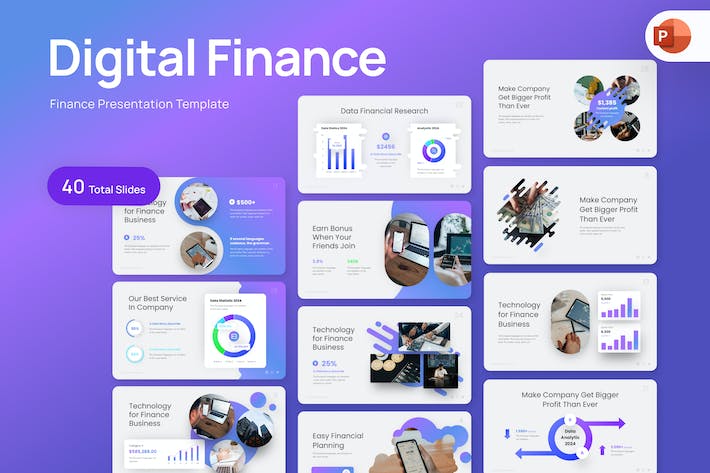 金融科技数字金融资产管理PPT模板 - PPT派