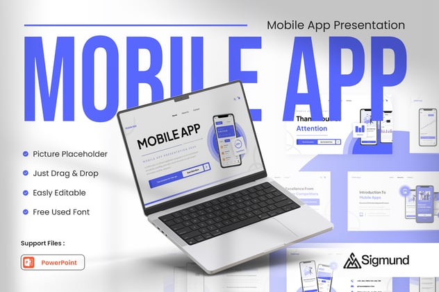 移动应用App产品营销PPT模板 - PPT派