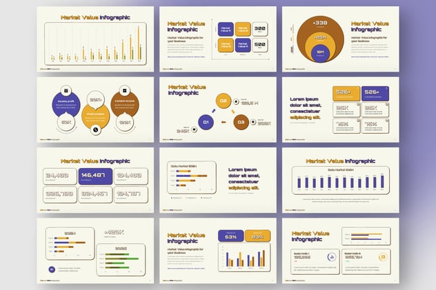 市场价值信息图表PowerPoint模板 - PPT派 市场价值信息图表PowerPoint模板 - PPT派