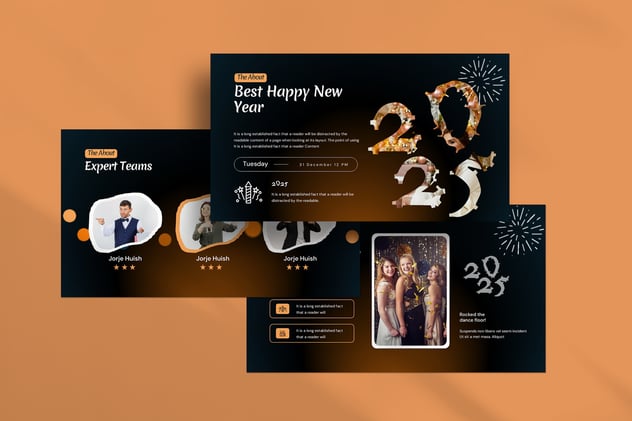 新年快乐新年晚会PPT模板 - PPT派 新年快乐新年晚会PPT模板 - PPT派