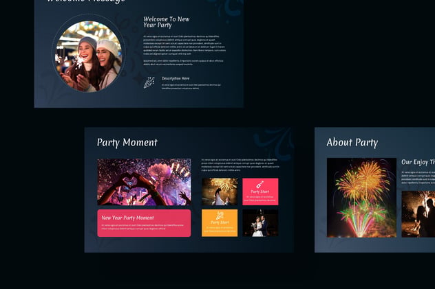新年快乐庆祝活动方案展示PPT模板 - PPT派