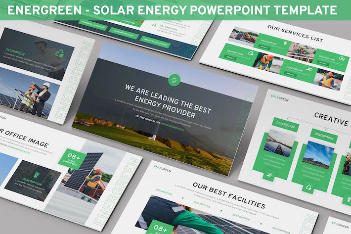 能源发电太阳能PowerPoint模板 - PPT派