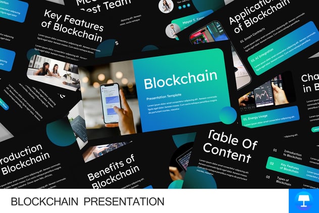 区块链金融科技keynote模板 - PPT派
