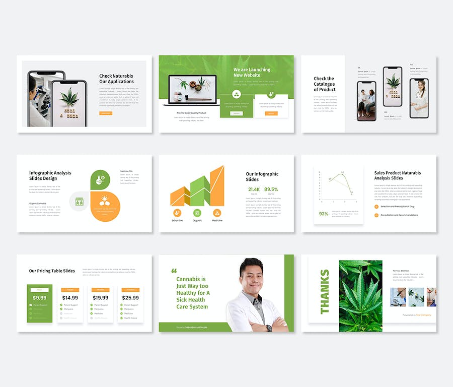 医用大麻相关内容展示PowerPoint模板 - PPT派 医用大麻相关内容展示PowerPoint模板 - PPT派