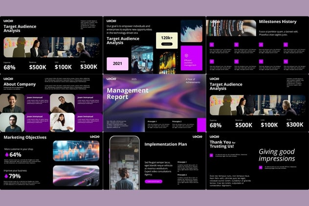 企业管理报告PPT模板 - PPT派 企业管理报告PPT模板 - PPT派