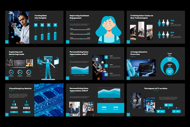 VR销售IT解决方案黑色系keynote模板 - PPT派 VR销售IT解决方案黑色系keynote模板 - PPT派