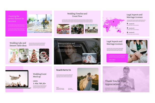 婚礼报告活动策划PowerPoint模板 - PPT派 婚礼报告活动策划PowerPoint模板 - PPT派