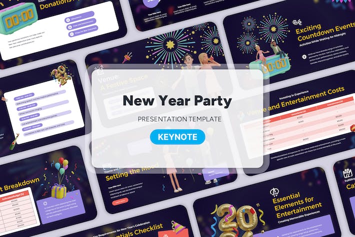 新年活动公司颁奖晚会2024新年keynote模板 - PPT派
