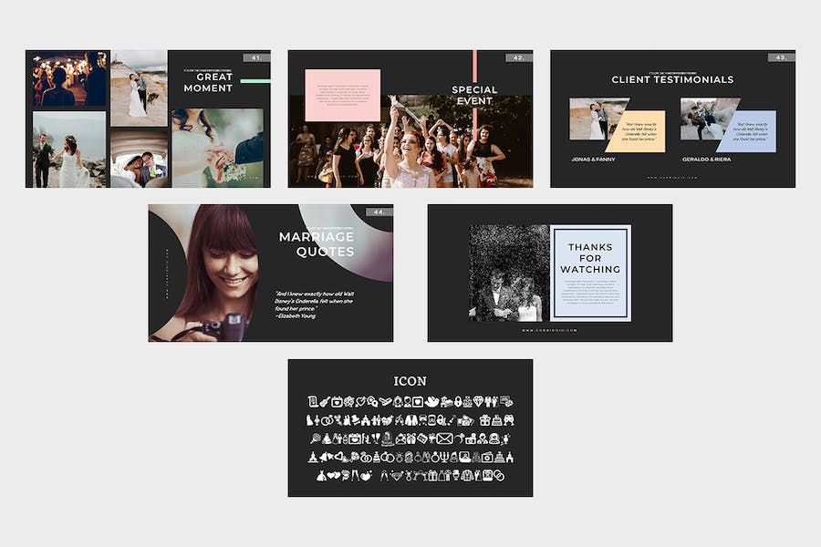 极简风格婚礼组织策划keynote模板 - PPT派 极简风格婚礼组织策划keynote模板 - PPT派