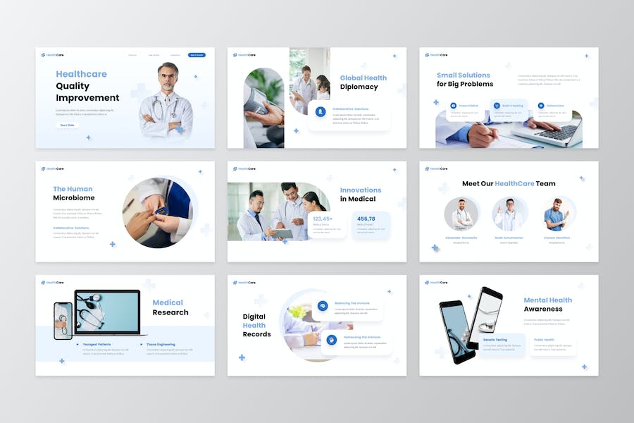 医疗保健综合健康管理PPT模板 - PPT派 医疗保健综合健康管理PPT模板 - PPT派