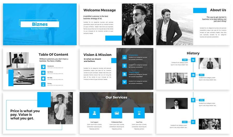 简约商务企业业务管理Keynote模板 - PPT派