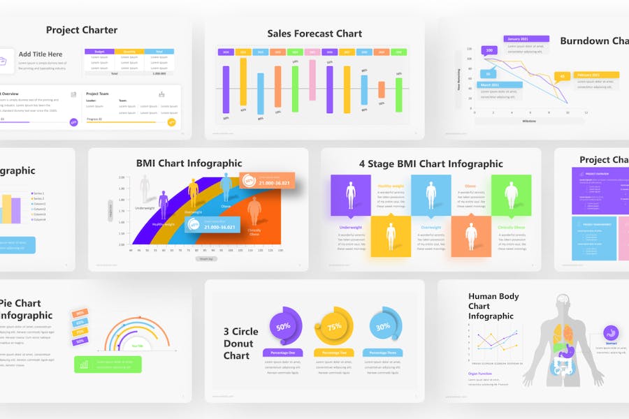 彩色信息图表人体结构图形PPT模板 - PPT派 彩色信息图表人体结构图形PPT模板 - PPT派