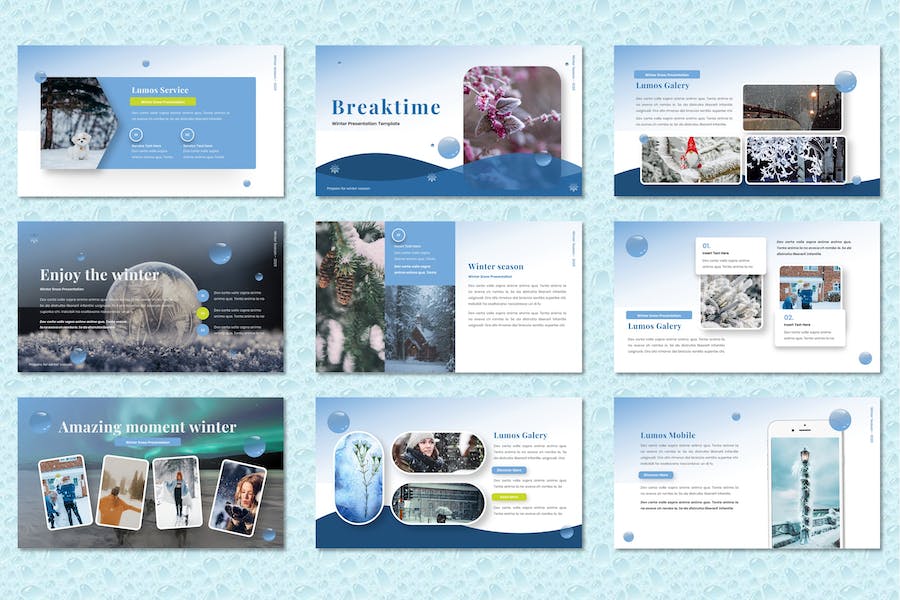 冬季雪景节日氛围Keynote模板 - PPT派 冬季雪景节日氛围Keynote模板 - PPT派
