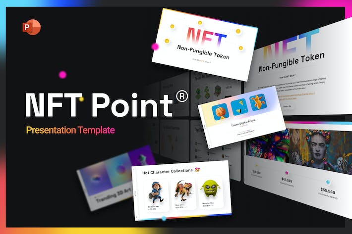 NFT数字资产平台介绍PPT模板 - PPT派