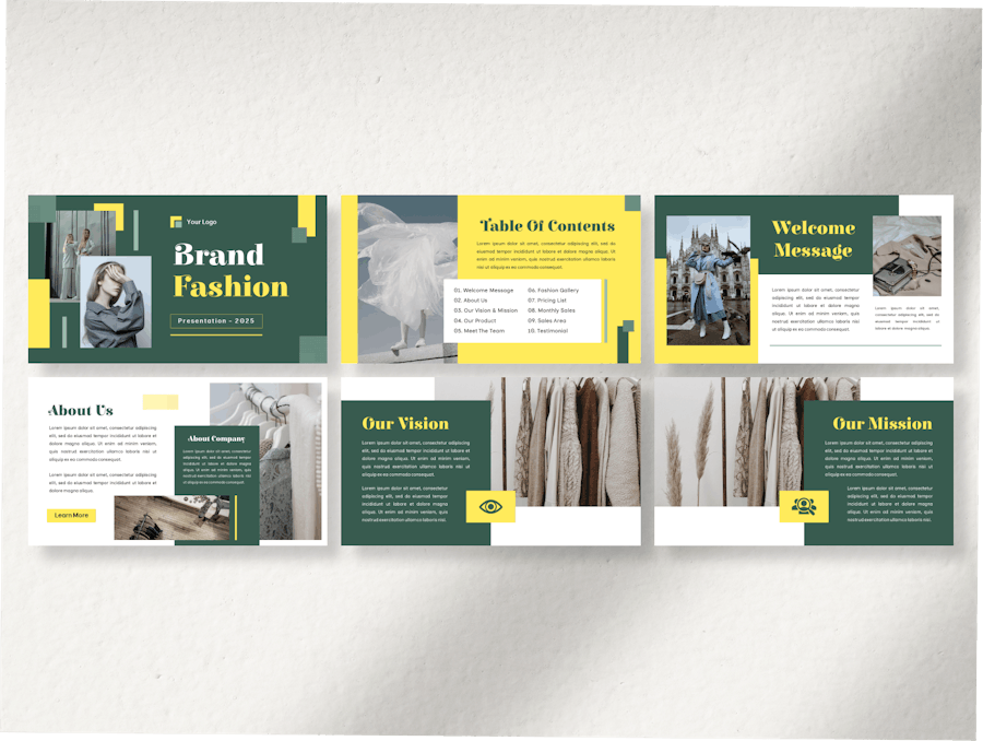 品牌时尚视觉营销PPT模板 - PPT派