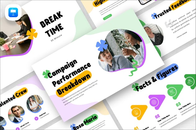 活动绩效细分keynote模板 - PPT派