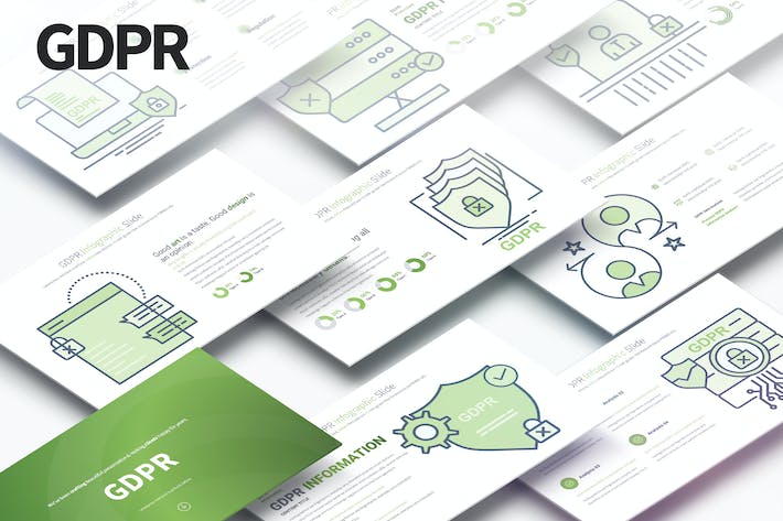 GDPR信息图形PPT模板 - PPT派