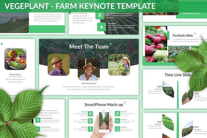 现代农业果蔬种植农场生态Keynote模板 - PPT派