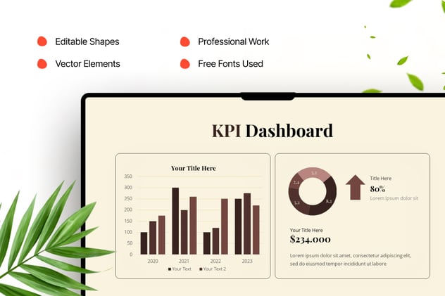 KPI关键指标仪表板信息图表PPT模板 - PPT派 KPI关键指标仪表板信息图表PPT模板 - PPT派