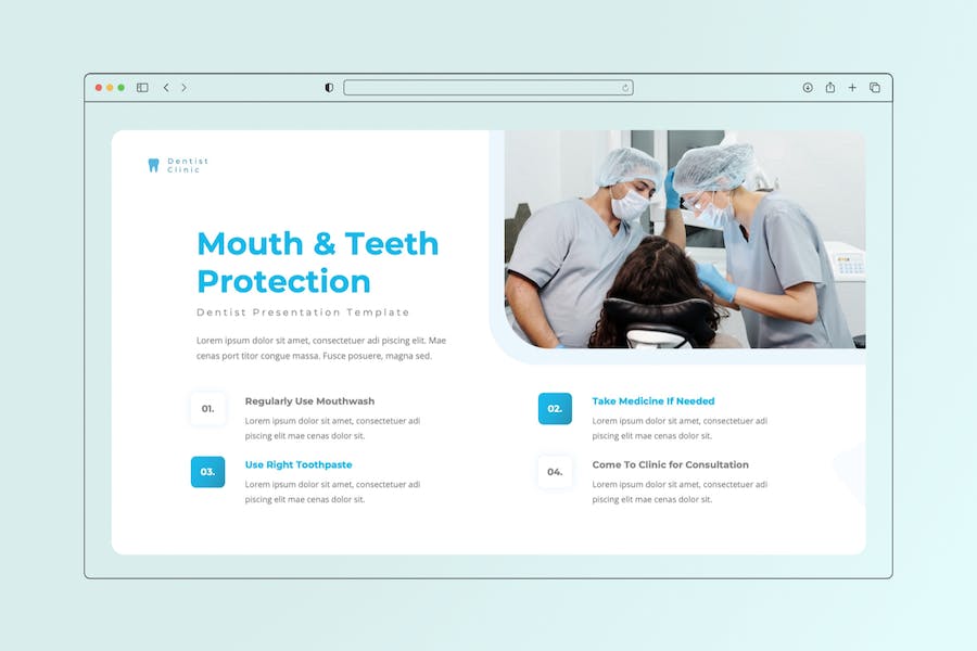 牙医牙科诊所医疗健康服务PPT模板 - PPT派 牙医牙科诊所医疗健康服务PPT模板 - PPT派