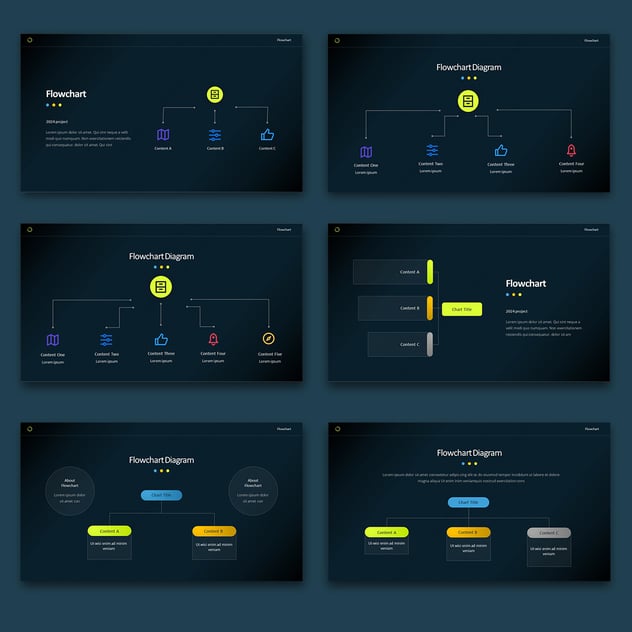 黑色系流程图keynote模板 - PPT派 黑色系流程图keynote模板 - PPT派