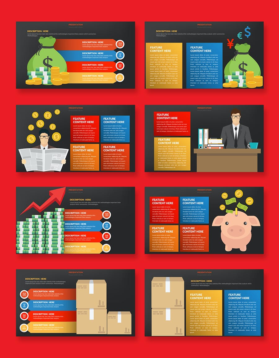 货币储蓄理财财务数据分析信息图表keynote模板 - PPT派 货币储蓄理财财务数据分析信息图表keynote模板 - PPT派