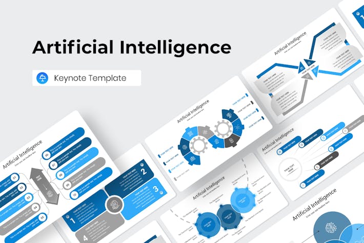 AI 人工智能数据图形分析keynote模板 - PPT派