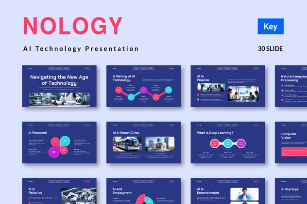 人工智能技术演讲keynote模板 - PPT派
